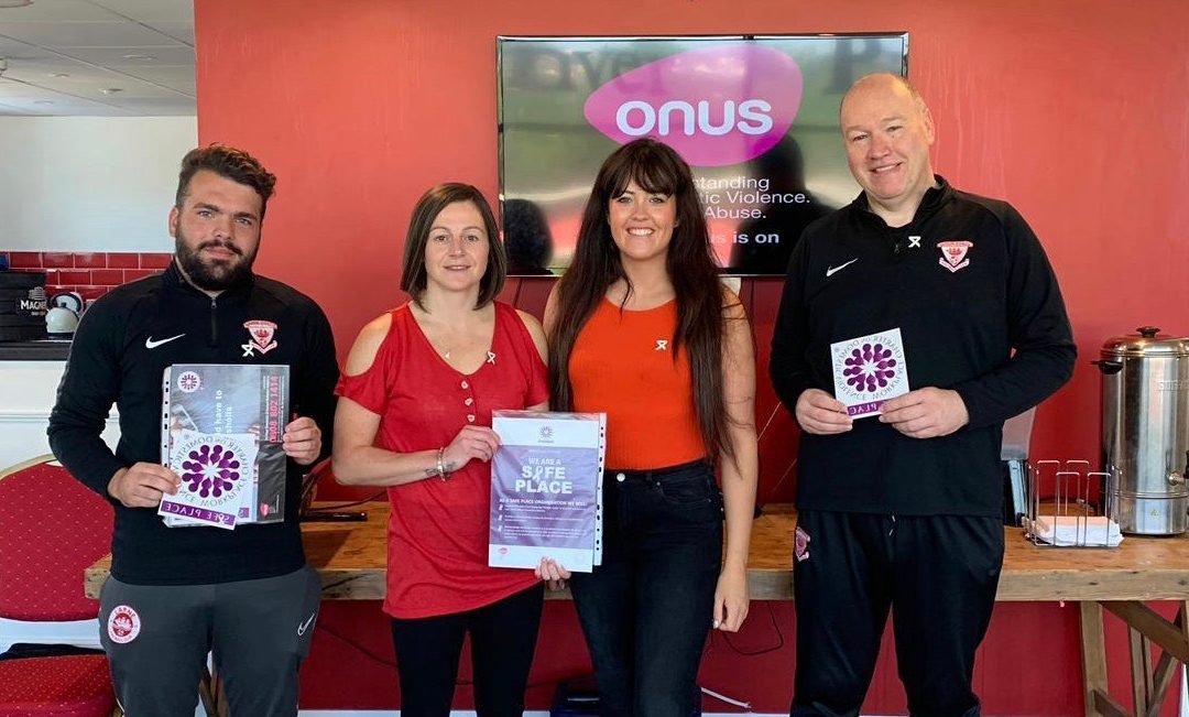Larne Ladies staff make Safe Place commitment