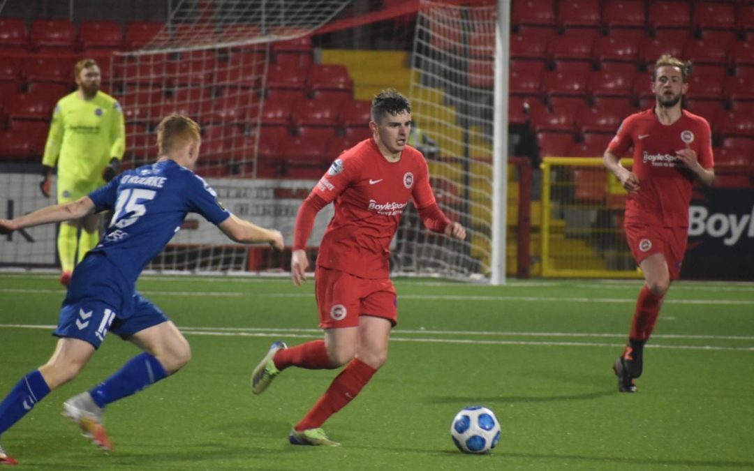 Lecky treble earns convincing Crues win over 10-man Larne