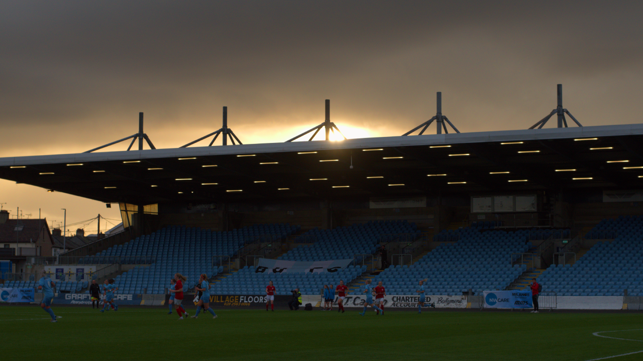 Ballymena Showgrounds in the evening