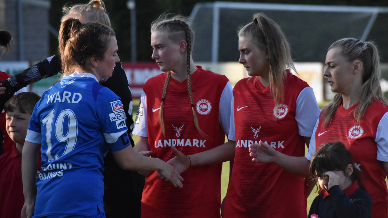 Larne Women versus Linfield Women