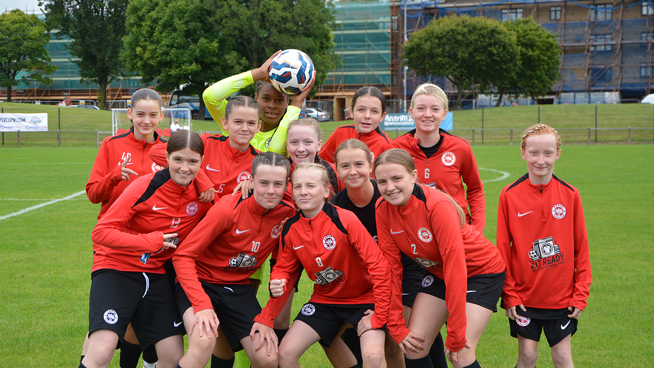 Super Cup Larne girls squad