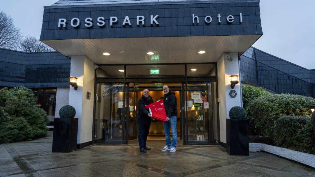 Rosspark Hotel become our new Principal Shirt Sponsor for the 2025/26 campaign